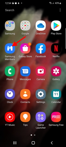 samsung members one ui 4 