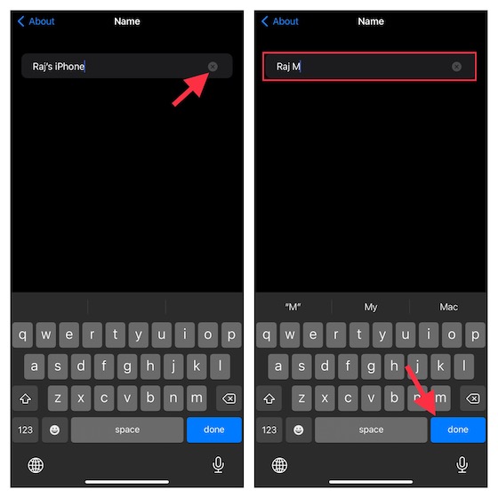 Change name of your iPhone and iPad