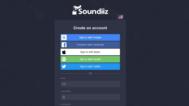 sign up soundiiz