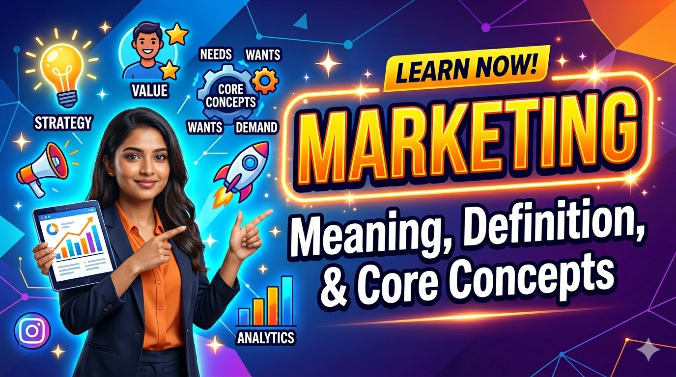 Marketing: Meaning, Definition, and Core Concepts