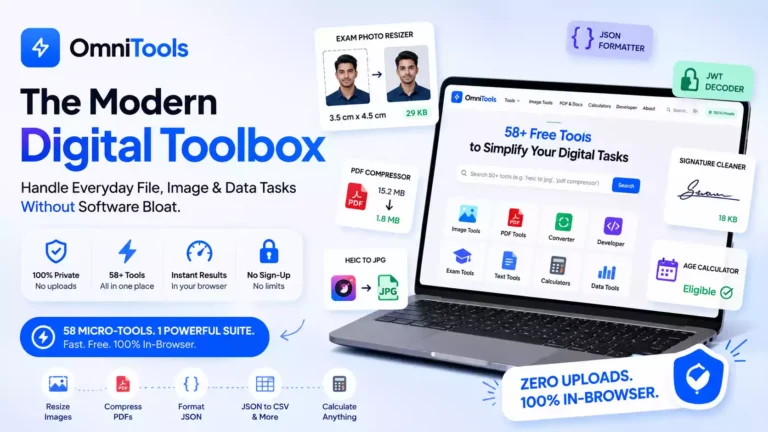 OmniTools: Fast, Browser-Based Micro-Tools with Zero Server Uploads